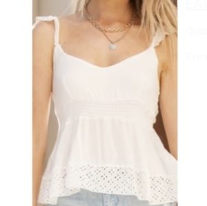 AMARYLLIS Easton Eyelet Cami Top